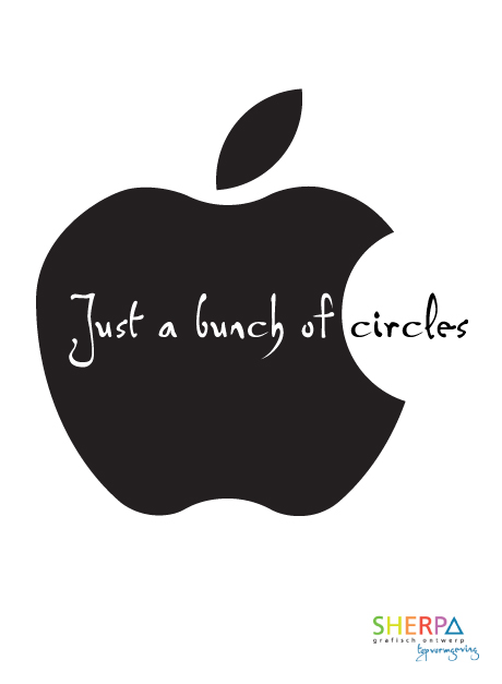 Apple logo just a bunch of circles